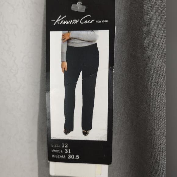 Kenneth Cole Women Amanda Pant Heather Gray Dress Slacks Size 12 Short - Picture 15 of 15